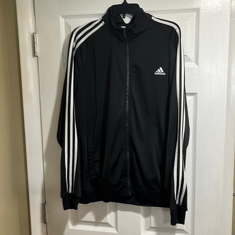 Adidas Jump Set Full Zip Sweatshirt Mens XL & Windbreaker Pants Sz XL EUC